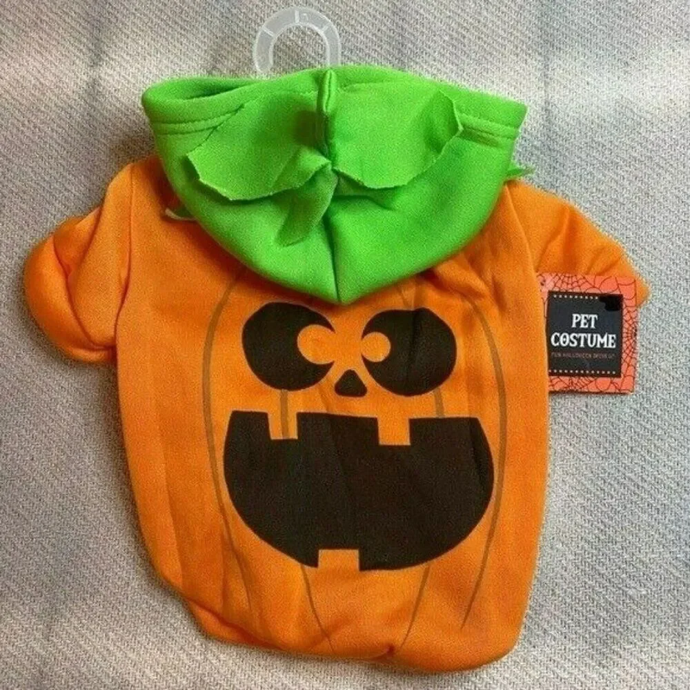 Pumpkin Dog Hoodie Size Medium NWT Pet Puppy Gift Holiday Comfy